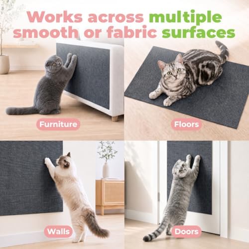 Catify Peel & Stick Cat Scratching Mat - Gray, L:39"