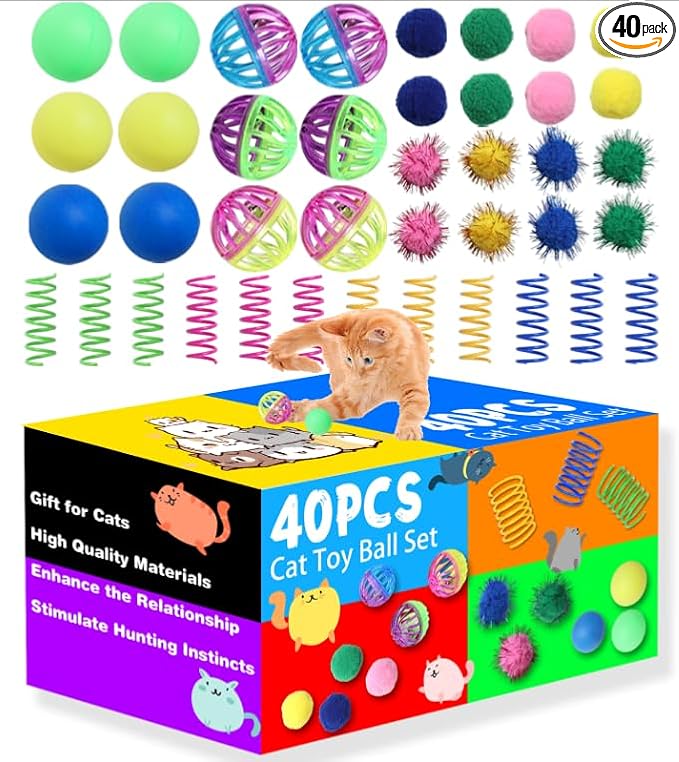 Cat Toys for Indoor Cats 40 PCS Kitten Toys