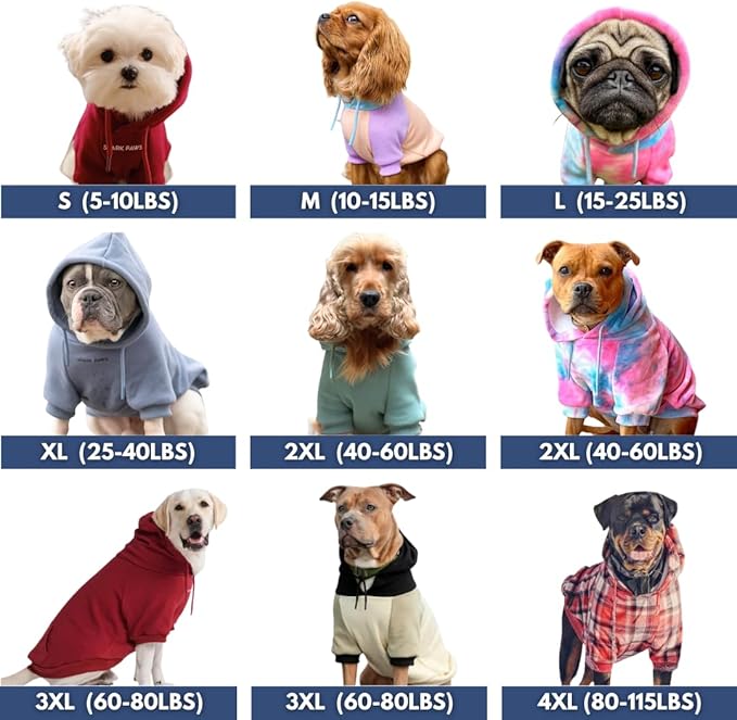 Spark Paws Dog Hoodie – Premium Dog Sweater for Small, Medium, and Large Dogs | Warm Outfits for French Bulldogs, Pitbull, Puppy, Winter Jacket Alternative - Cyber Punk - 2XL