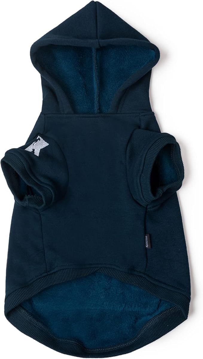 Koneseve Dog Hoodie Fleece Dog Clothes Warm Sweater with Hat for Medium Large Dogs Cat Hooded Shirt Kitten Pet Basic Sweatshirt with Pocket Doggie Soft Winter Coat Apparel (Blue; 4XL)