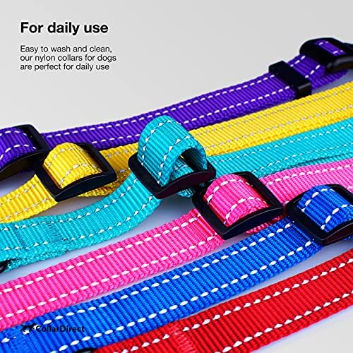 Reflective Dog Collar, Quick-Release Buckle (Mint Green, 7-11 Inch (New))