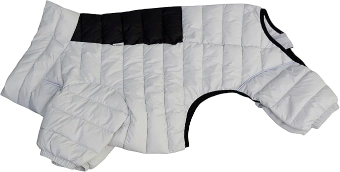 Warm Coat, 4 Legs Covered Waterproof Windproof Reflective Vest, Zippered Adjustable Outdoor Snow Jacket for Small Medium Large Dogs, Off White XXXXL