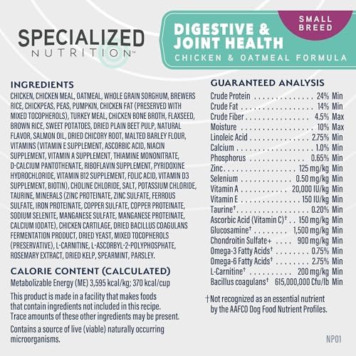 Natural Balance Specialized Nutrition Dog Food, Chicken & Oatmeal, 12 lb