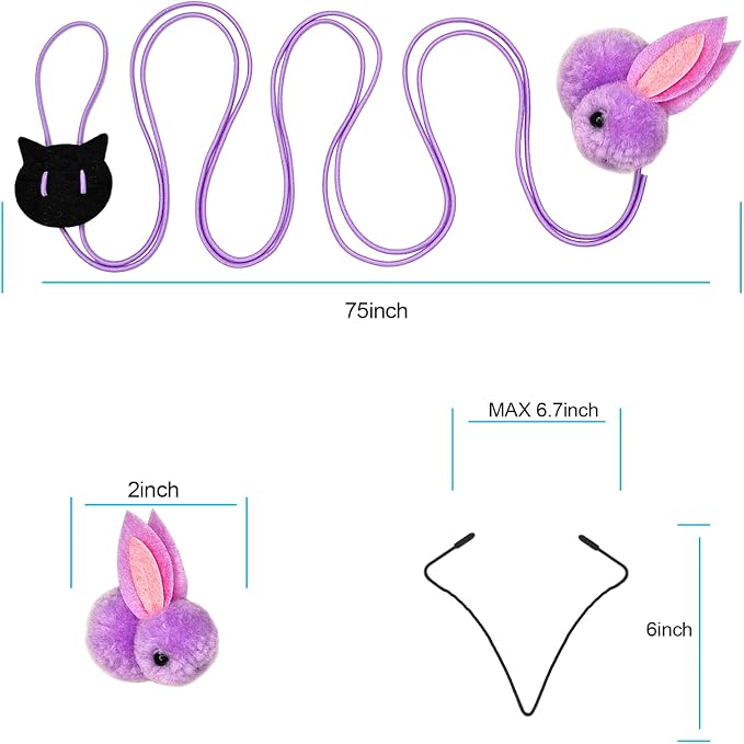 ZPH Cat Toys Interactive for Indoor Cats,2PCS Retractable Cat Wand,9PCS Teaser Toys&1PCS Hanging Door Lure Kitten Toy,Interactive Feather Toy for Teaser Play and Chase Exercise with Kitten