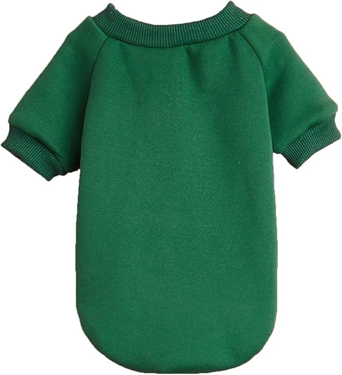 Puppy Sweater for Small Dogs Clothes Warm Winter Cat Clothe Pet Sweatshirt Knitwear Doggie Kitten Clothing, Green, Medium