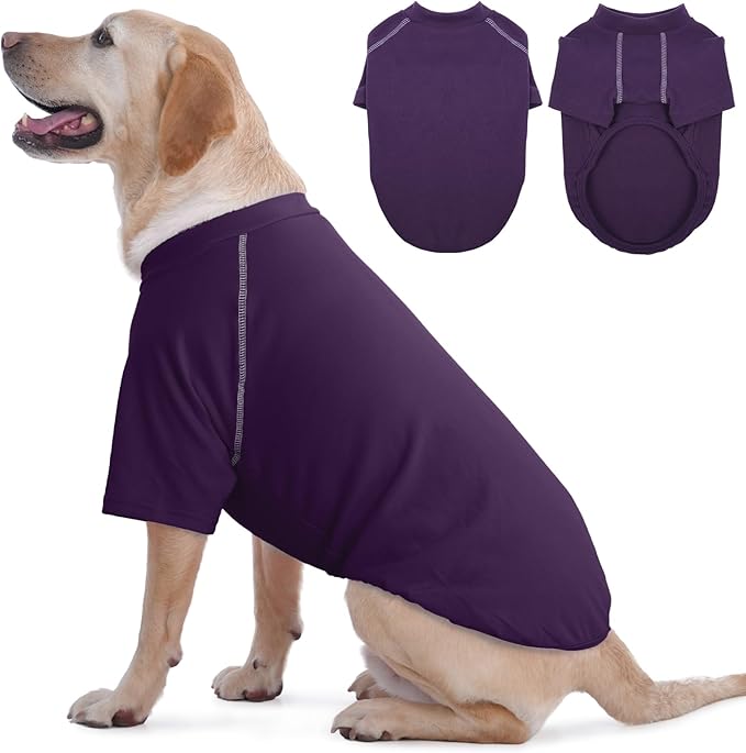 IECOii XXXL Dog Sweater Large Size Dogs,Fleece Sweatshirt Lightweight Clothes for Fall Winter, Indoor & Outdoor Wearing,Suit for Golden Retriever,Labrador,Goldendoole,Purple, 3XL