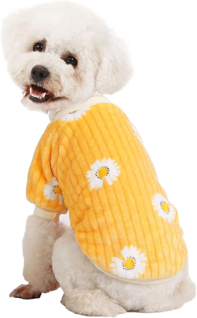 Dog Sweater, Dog Sweaters for Small Dogs, 2, 3 Pack Warm Soft Pet Clothes for Puppy, Medium Large Cat, Dogs Girl or Boy, Dog Shirt for Winter Christmas (Pink+Purple+Yellow, XX-Large)