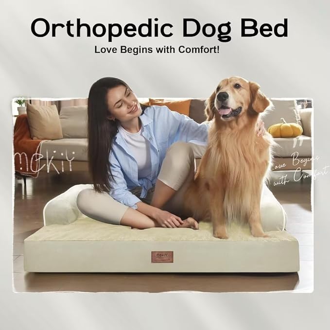 Small Dog Bed Orthopedic Washable Cat Bed Memory Foam Small Couch Sofa Indoor Comfy Pet Beds with Waterproof Removable Cover & Non-Slip Bottom