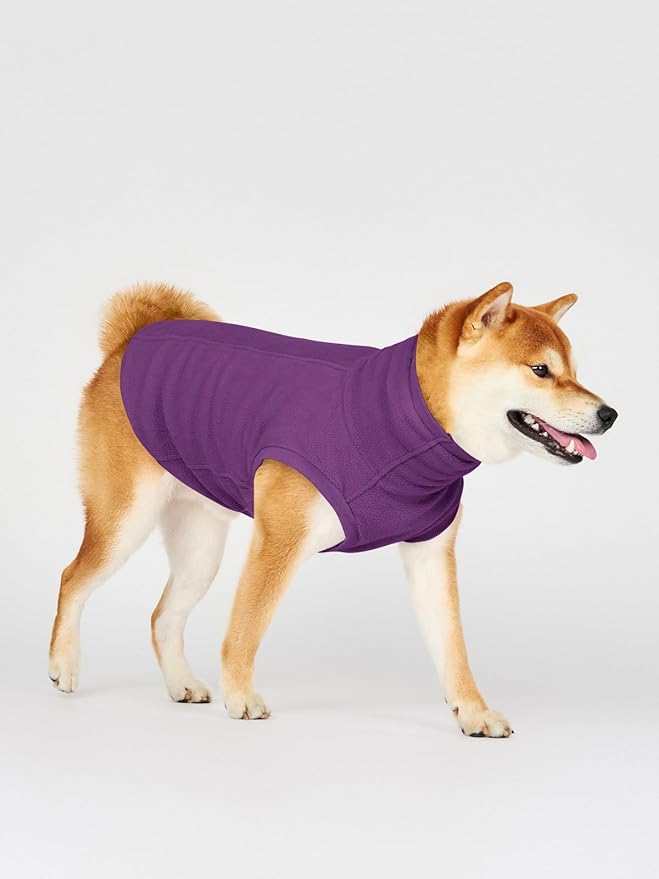 Haloumoning Fleece Dog Sweater Turtleneck Pullover Sweatshirt Pet Winter Warm Clothes