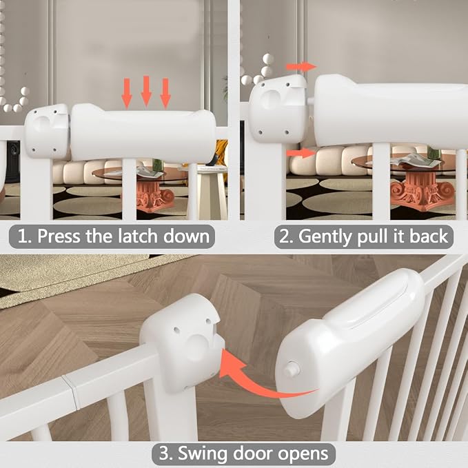 Fairy Baby 62-67 Inch Extra Wide Baby Gate Pressure Monuted Safety Gates