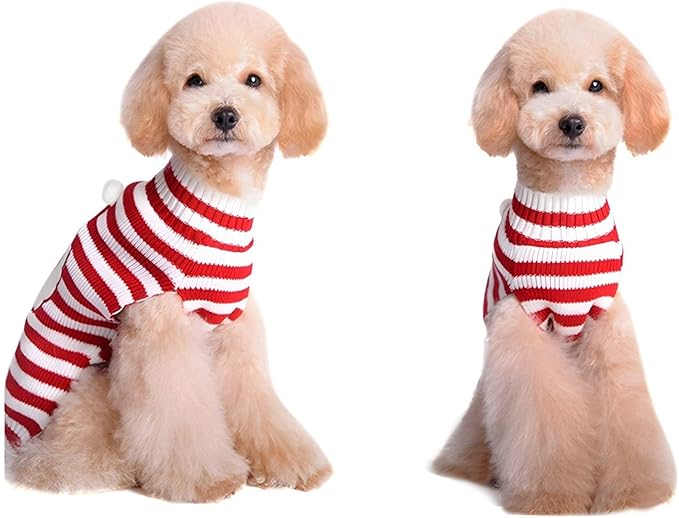 NACOCO Santa Claus Pet Sweater Dog Sweaters Cold Weather Outfit for Small to Medium Sized Dogs and Cats for Christmas Day (Santa Claus, X-Large)