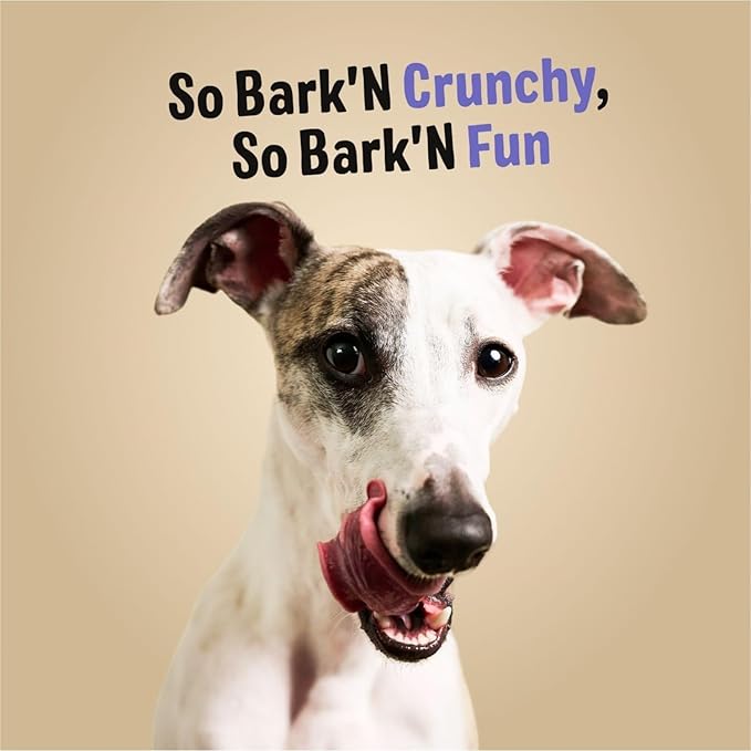 Three Dog Bakery Bark’N Crunch! Chicken Chips, Cheese Flavor, Crunchy Treat for Dogs, Two Ingredients, High Protein Snacks, No Artificial Flavors or Colors, Made in The USA, 4 oz.