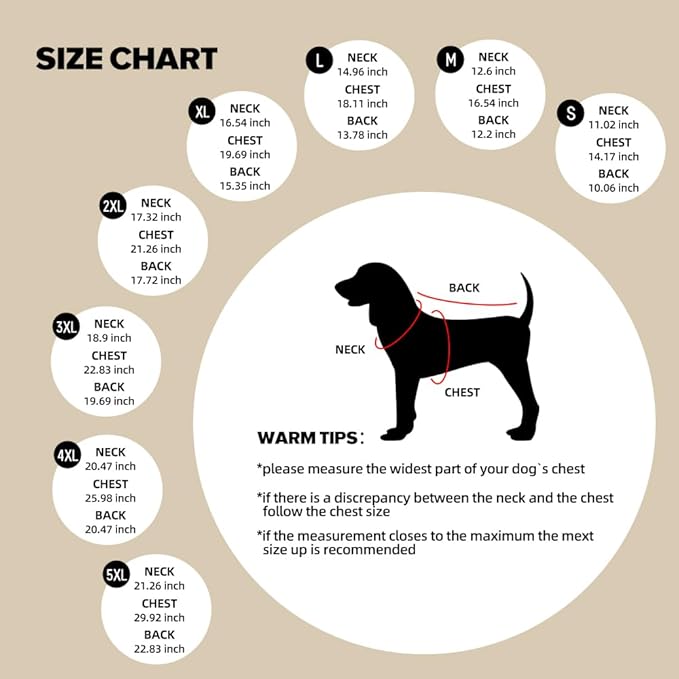 Dog Coat, Waterproof Dog Winter Jacket in Puppy Cold Weather Windproof Coats Reflective Pet Vest, Zip-Up Cold Weather Coats for Small Medium Dogs (Beige and Black, M)