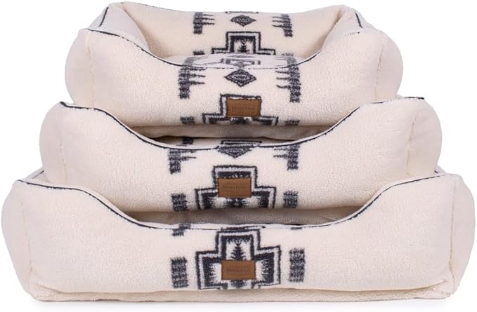 Pendleton Harding Tonal Berber Kuddler Dog Bed in Natural, M