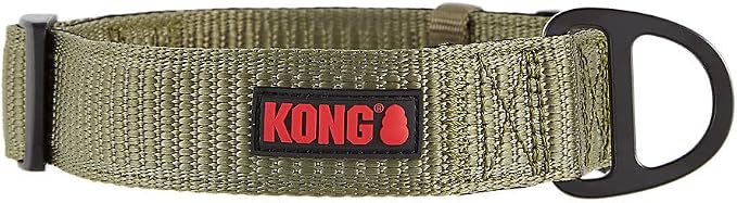 KONG Max HD Ultra Durable Neoprene Padded Dog Collar (Small, Green)