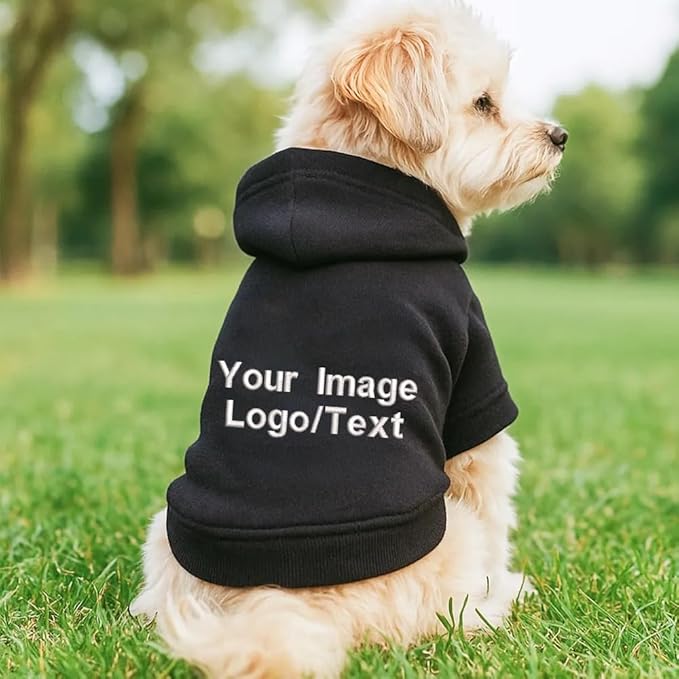 Personalized Dog Hoodie with Custom Name Text, Warm Puppy Sweatshirt with Hood, Winter Pet Clothes for Dogs, Custom Dog Outfit, Gift for Dog Lovers