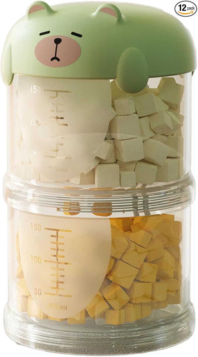 Outdoor Dog Treat holder Airtight, 2025 New Upgrade Large Cute Dog Treat Jar with Lids, Classified Storage Pet Food packaging Jar Treat Bottle, Multi-functional Multi-layer Dispenser (Green, 2 Layer)