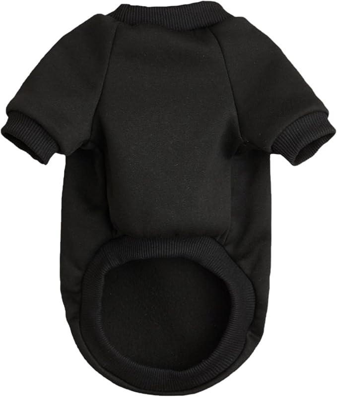 Puppy Sweater for Small Dogs Clothes Warm Winter Cat Clothe Pet Sweatshirt Knitwear Doggie Kitten Clothing, Black, X-Small