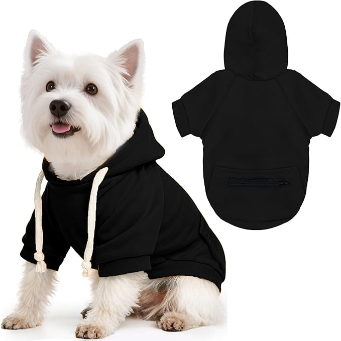 PETCARE Basic Dog Hoodie Sweaters for Small Medium Large Dogs Cats Puppy Clothes Soft Warm Fleece Dog Hoodies Sweatshirt with Small Pockets Fall Winter Chihuahua Dachshund Golden Retriever Outfits