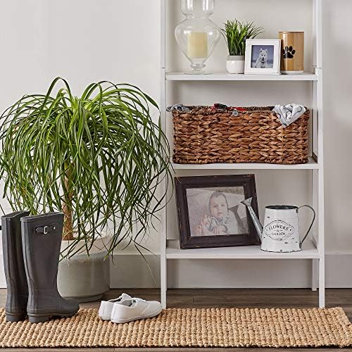 Bone Dry Pet Storage Collection, Bone Shape Hyacinth Toy Basket, Dark Brown, Medium - 21x13x8"