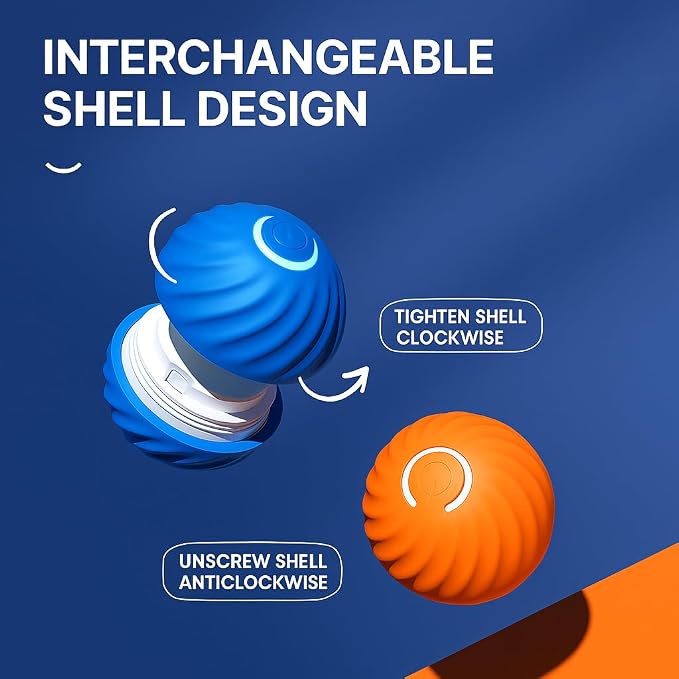 Smart Jumping Ball for Dogs,Automatic Moving Dog Toy,Pet Ball,Orange,All Breed Sizes,Adult Dogs
