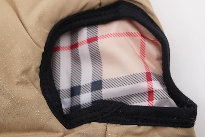 Dog Coats Warm Winter Dogs Jacket Pet Jackets Puppy Cold Weather Coat Pet Clothes for Small Dogs, Khaki, Medium