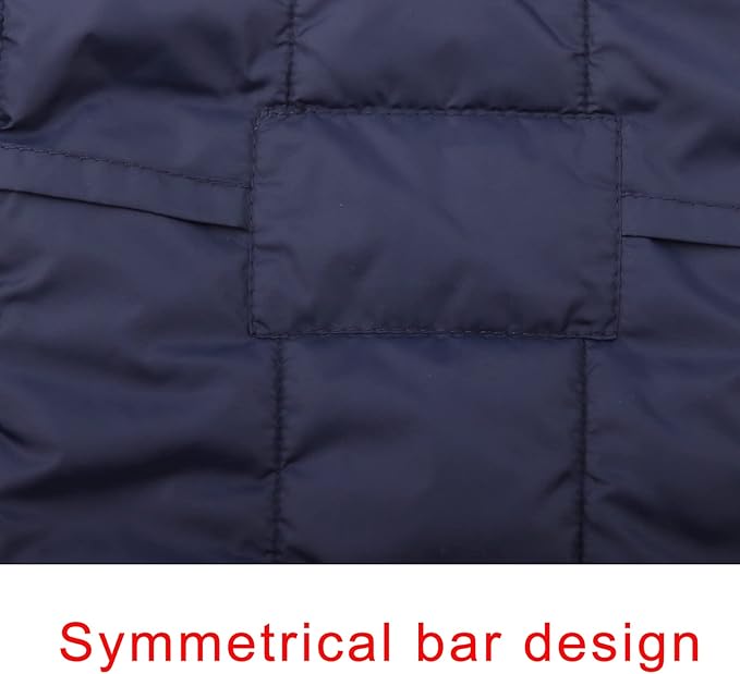 Fleece Lined Warm Dog Jacket for Winter Cold Weather,Soft Windproof Medium Dog Coat,Blue L