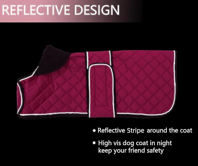 Dachshund Coat Dog Coats for Dachshunds Dachshund Winter Jacket with Padded Fleece Outdoor Dog Clothes with Adjustable Bands - Pink - L