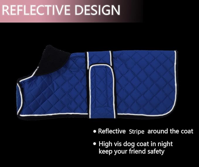 Dachshund Coat Dog Coats for Dachshunds Dachshund Winter Jacket with Padded Fleece Outdoor Dog Clothes with Adjustable Bands - Navy - S