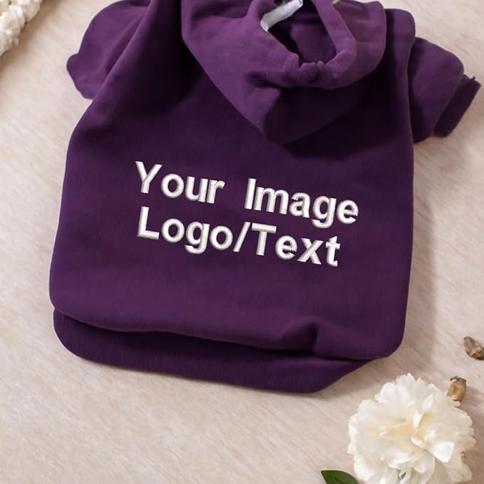 Personalized Dog Hoodie with Custom Name Text, Warm Puppy Sweatshirt with Hood, Winter Pet Clothes for Dogs, Custom Dog Outfit, Gift for Dog Lovers