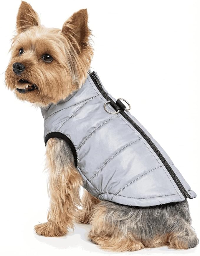 Small Dog Coats Warm Winter Pet Coat Dog Jackets Puppy Cold Weather Clothes for Dogs, Grey, Medium