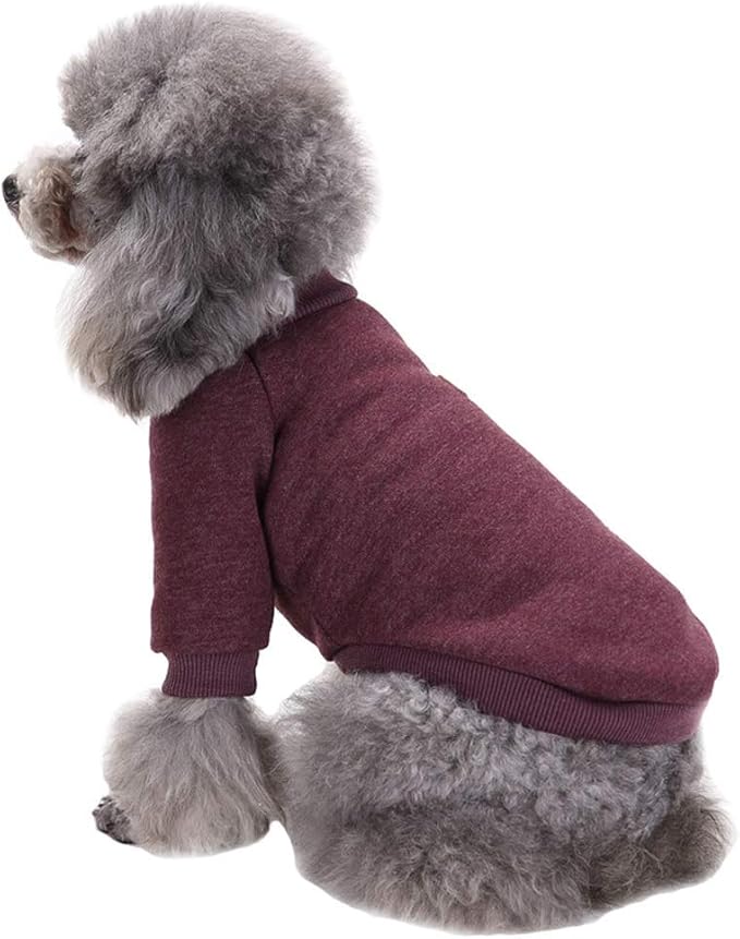 Jecikelon Dog Clothes Dogs Sweater Soft Puppies Clothing Winter Puppy Sweaters Warm Outfit for Dogs Small XXS XS Cat Apparel (Brown, L)