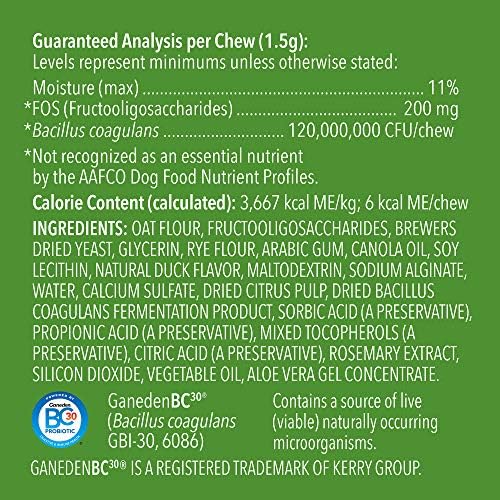 Amazon Brand - Wag Probiotic Supplement Chews for Dogs, Supports Digestive Health and Gut Flora, Natural Duck Flavor, 160 Count, Pack of 1