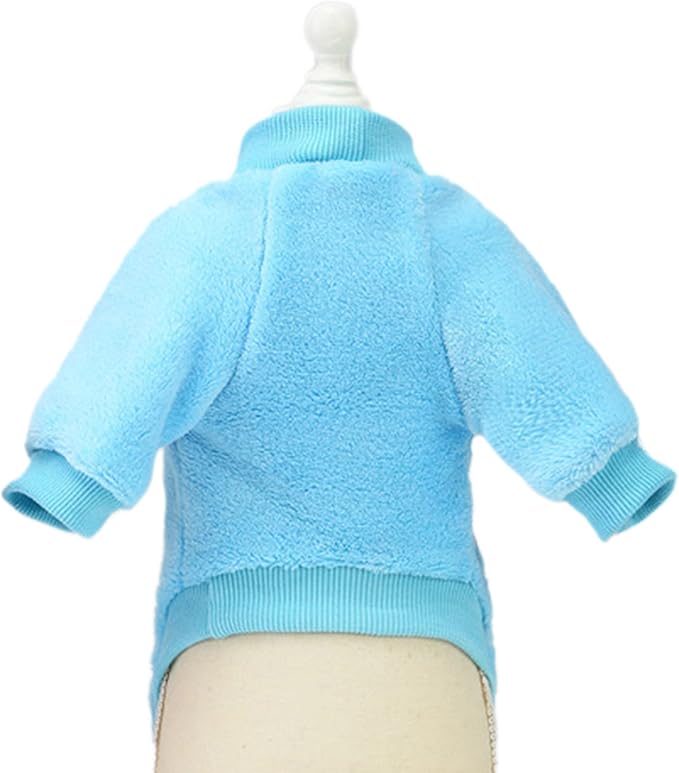 Jecikelon Pet Dog Clothes Dog Sweater Soft Thickening Warm Pup Dogs Shirt Winter Puppy Sweater for Dogs (Z01-Blue, Medium)