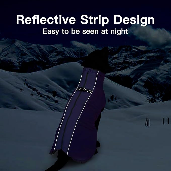 Dog Coat Winter Warm Dog Jackets for Medium Dogs Reflective Snowsuit with Harness Fleece Dogs Snow Jacket Vest Waterproof Pet Clothes for Cold Weather