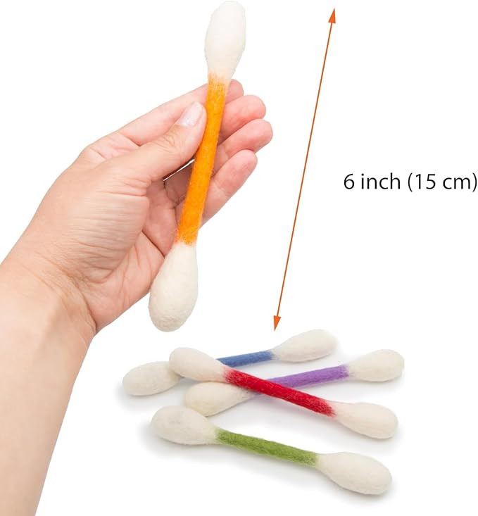 6Pcs Giant Cotton Swab Cat Toys with Organic Catnip| Durable Chew & Teething Sticks | Interactive Kitty Toys for Boredom Relief & Daily Exercise，Interactive Kitty Kick Sticks for Cat Lovers Gift