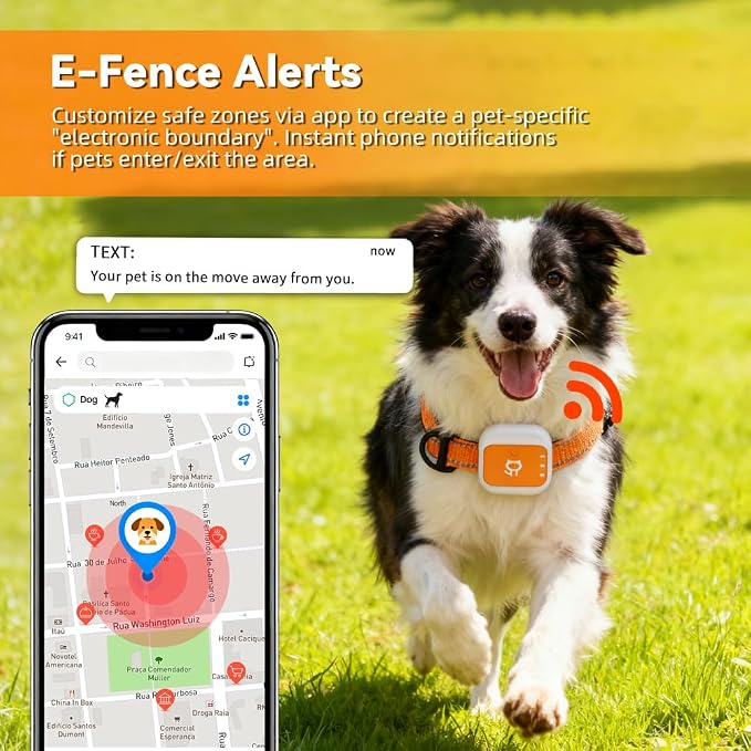 Smart GPS Tracker for Cat Dog GPS Collar Tracker for Pet Anti-Lost Device for Pets (Small for Car)