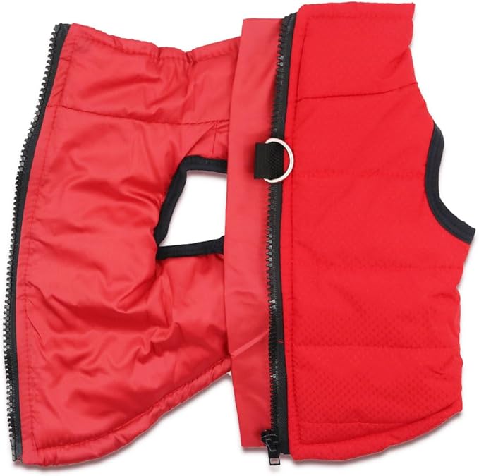 Small Dog Coats Warm Winter Dogs Jacket Pet Jackets Puppy Cold Weather Coat Pet Clothes for Small Dogs, Red, X-Small