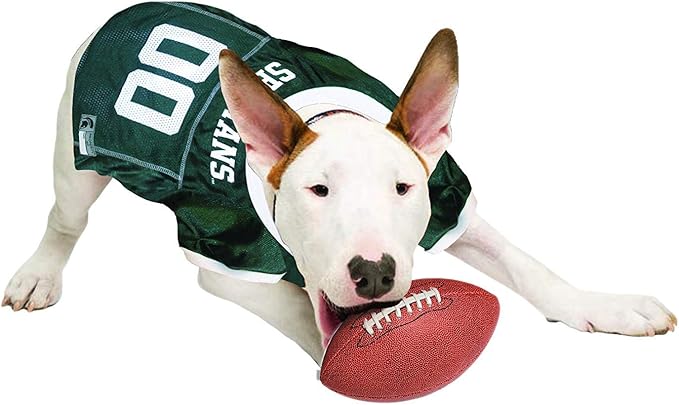 Pets First NCAA College Michigan State Spartans Mesh Jersey for DOGS & CATS, X-Small.Licensed Dog Jersey with your Favorite Football/Basketball College Team