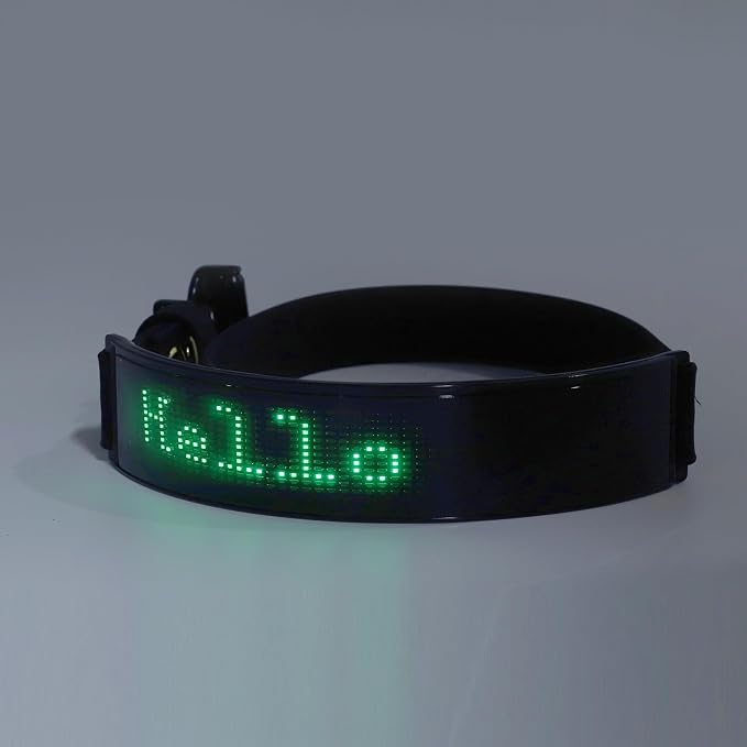 Glowing Collars for Dogs, LED Collar Smart DIY Screen Fashionable Glowing Dog Necklace, Rechargeable Light Up Pet Collar, Ensuring Visibility and Safety for Small Medium Large