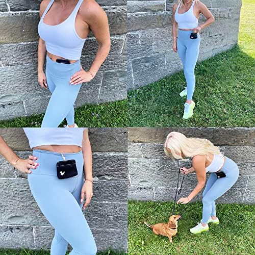 Small Dog Treat Pouch – Slim Magnetic Pocket Dog Treat Bag for Walking & Training – Discreet Clip On Treat Pouch for Leash, Waistband or Pocket – Mess Free Storage (Pink)