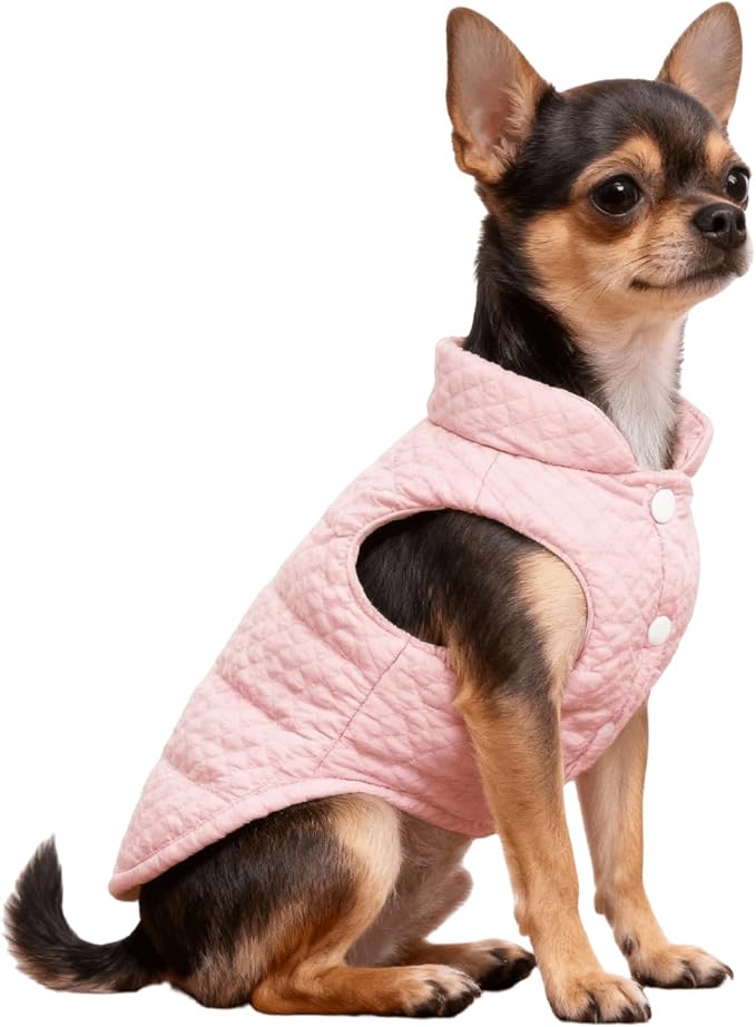 Soft Warm Small Dog Coats Lightweight Pet Dog Winter Jackets for Small Medium Dogs Puppy Cold Weather Coat Pet Clothes Girl, Pink, X-Large