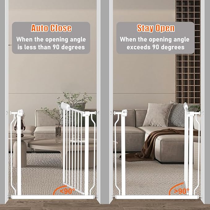 Fairy Baby 53-57.5 inch Extra Wide Baby Gates Auto Close Child Safety Gates