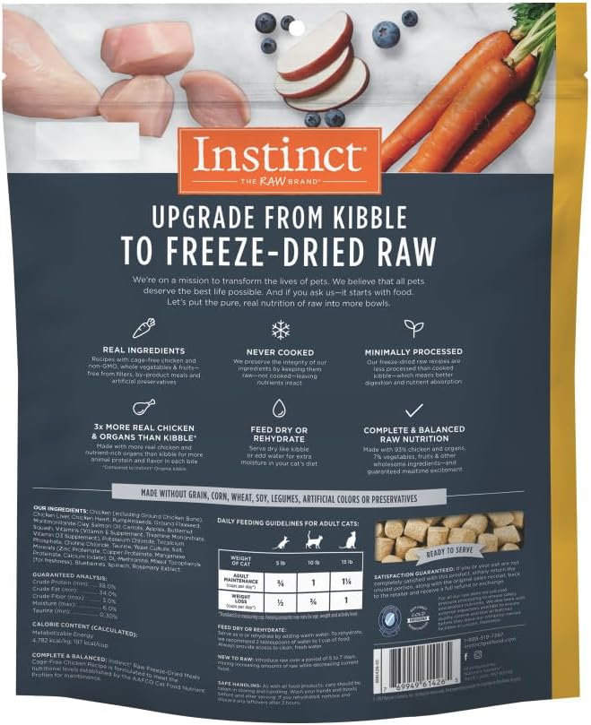 Instinct Raw Meals Freeze-Dried Chicken Cat Food, 25 oz. Bag