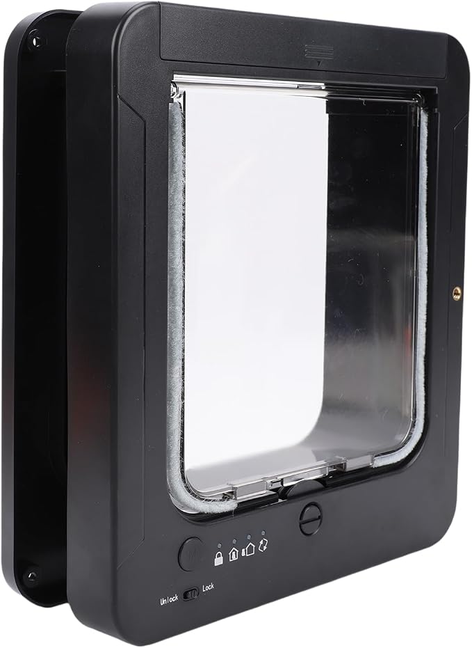 Generic 2026 Upgrade Smart Cat Door for Interior & Exterior, Automatic Sensing Pet Door with Collar Activated Opening, Electronic Cat Flap for Kitty Kittens Doggie