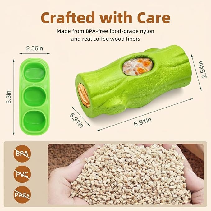 2 Pack Dog Toys for Aggressive Chewers Green