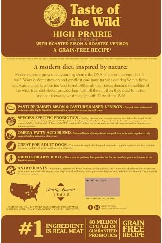 Taste of the Wild High Prairie Adult Dry Dog Food, Roasted Bison, 28lb