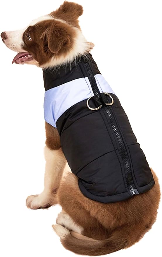 Small Dog Coats Warm Winter Jackets for Small Medium Dogs Puppy Cold Weather Coat Pet Clothes, Grey, Large