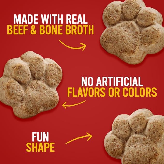 Blue Dog Bakery More Crunch Large Beef & Bone Broth Dog Treats, Dog Biscuits for Large Breeds, Healthy Treats, All Natural, 18 oz (Pack of 1)