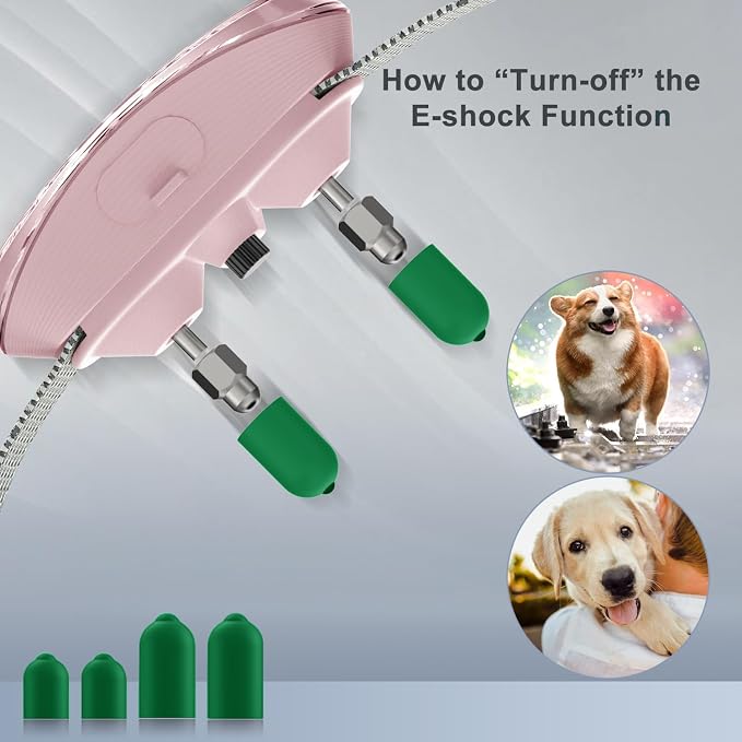 Smart Automatic Anti bark Dog Collar Intelligent Waterproof Rechargeable Barking Terminator (Pink Bark Collar)